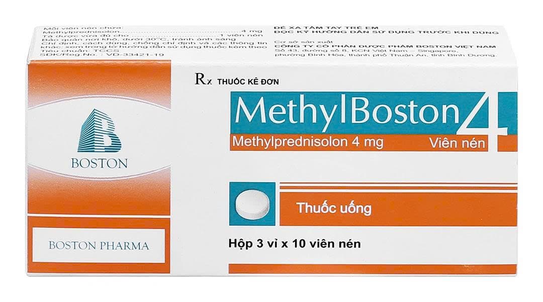 MethylBoston Methyprednisolon 4mg Boston Việt Nam (Hộp 100 viên)