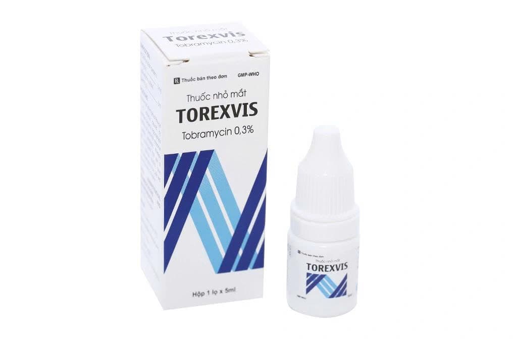 Dung dịch nhỏ mắt Torexvis 0.3% trị nhiễm khuẩn mắt chai 5ml