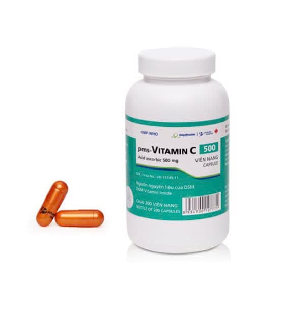 Vitamin C 500mg Điều Trị Acid Hóa Nước Tiểu (Lọ 200 Viên)