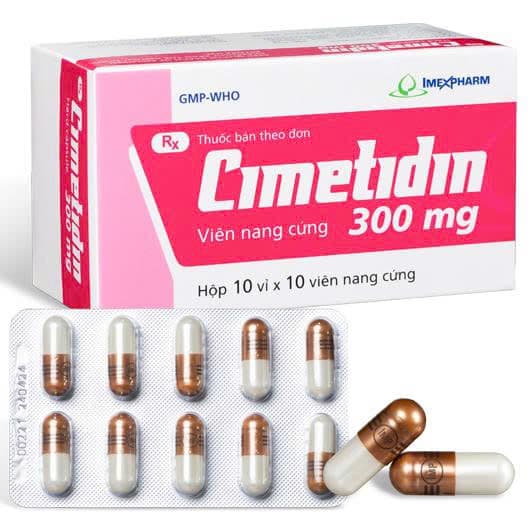 Cimetidin 300mg imexpharm (Hộp 100 viên)