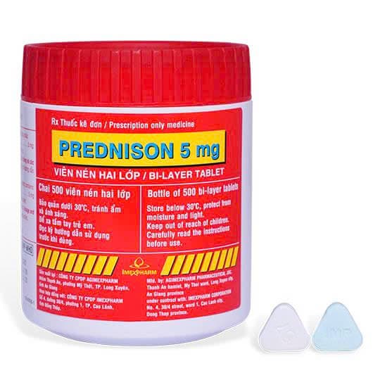 Prednison 5mg capsule imexpharm (Chai 200 viên)