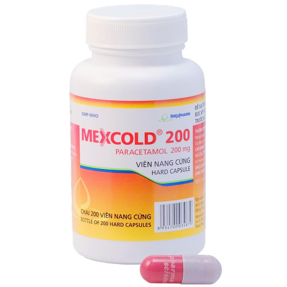 Mexcold 200 paracetamol 200mg imexpharm (c/200v)