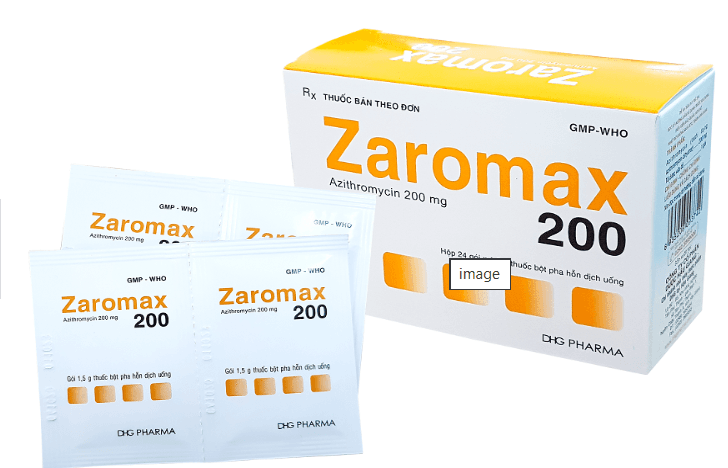 Zaromax azithromycin 200mg DHG pharma (H/24gói)