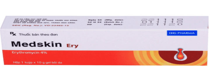 Medskin erythromycin 4% DHG (Tube/10gr)