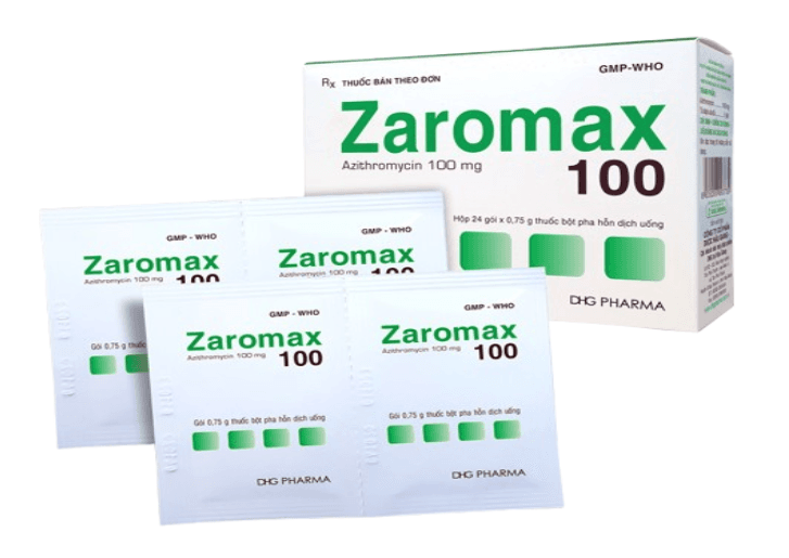 Zaromax azithromycin 100mg DHG pharma (H/24gói)