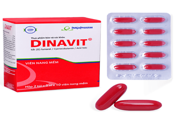 Viên uống bổ máu dinavit imexpharm (h/100 viên nang)