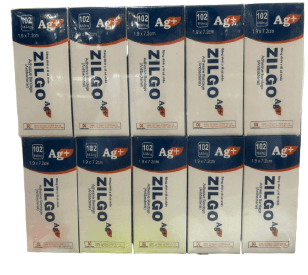 Băng cá nhân bản nhỏ zilgo 1.9x7.2cm zhejiang kanglidi (lốc/10hộp/102miếng)