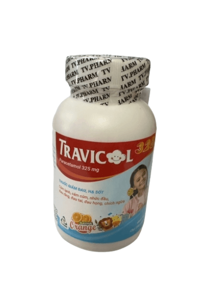 Travicol paracetamol 325mg hương cam tv.pharm (c/200v)