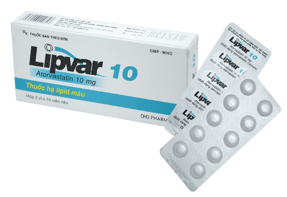 Lipvar 10 dhg (hộp/30 viên nén)