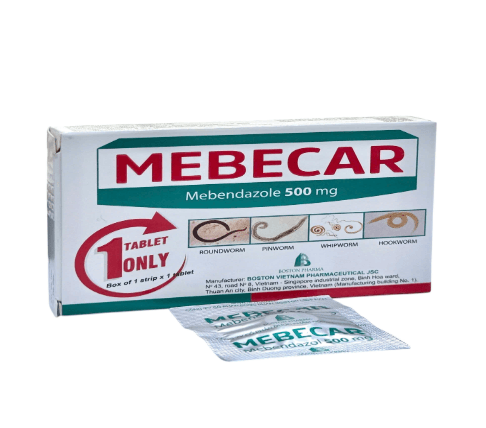 Mebecar Mebendazole 500mg Boston (H/1v)