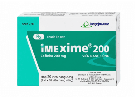 Imexime cefixim 200mg capsules imexpharm (h/20v)