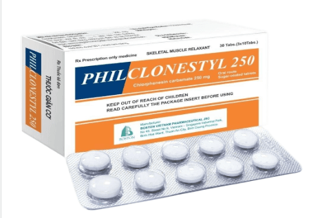 Philclonestyl clorphenesin 250mg boston (h/30v)