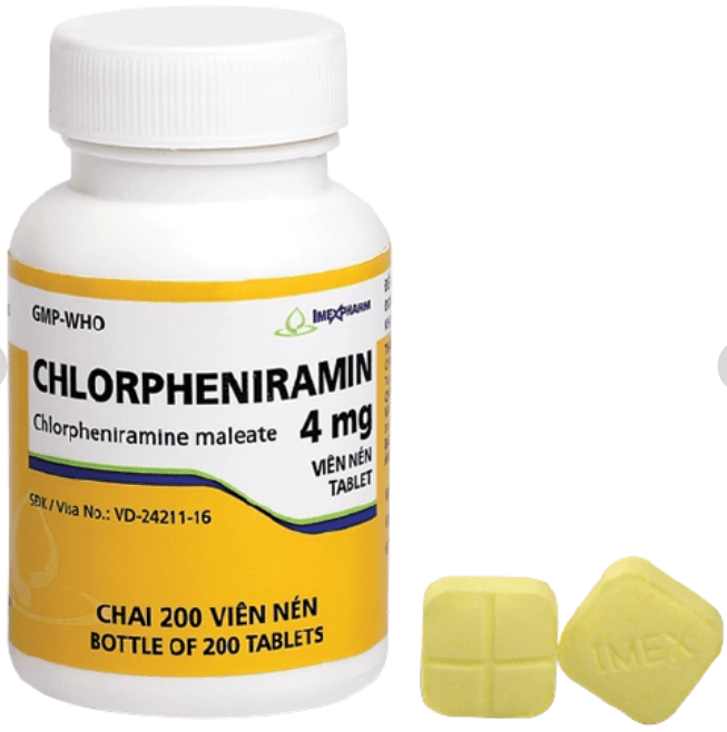 Chlorpheniramin 4mg tablets imexpharm (c/200v)