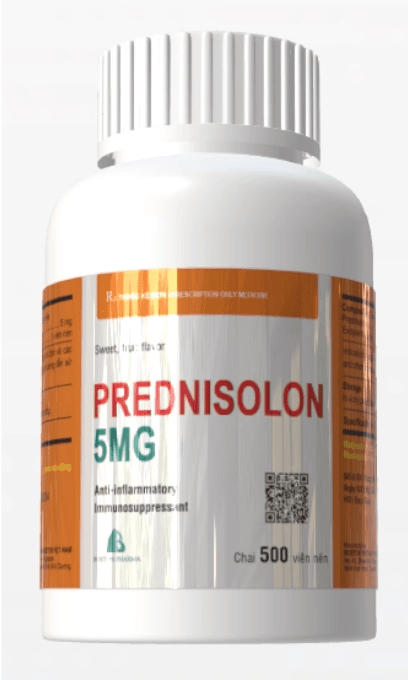 Prednisolon 5mg boston (c/500v) (mùi cam)