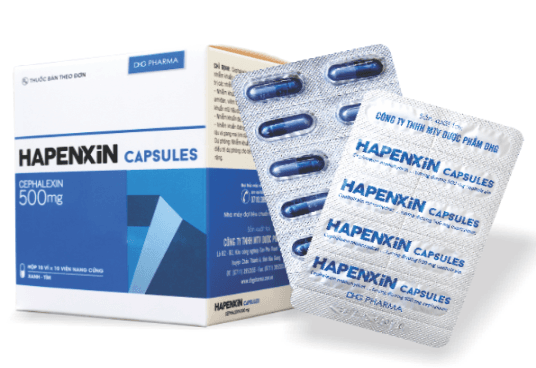 Hapenxin capsules dhg (hộp/100 viên nang) (xanh-tím)