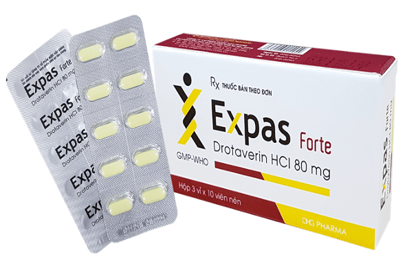 Expas fort drotaverin 80mg dhg (h/30 viên nén)
