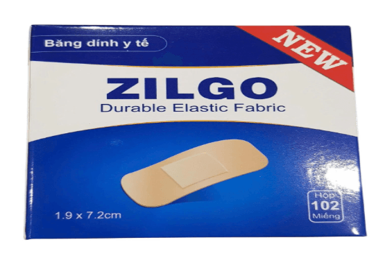 Băng cá nhân bản nhỏ zilgo 1.9x7.2cm (h/102m)