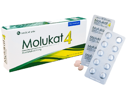 Molukat montelukast 4mg dhg (h/30 viên nén)