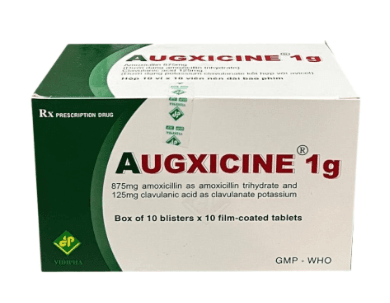Augxicine 1g amoxicillin 875/125mg vidipha (h/80v)