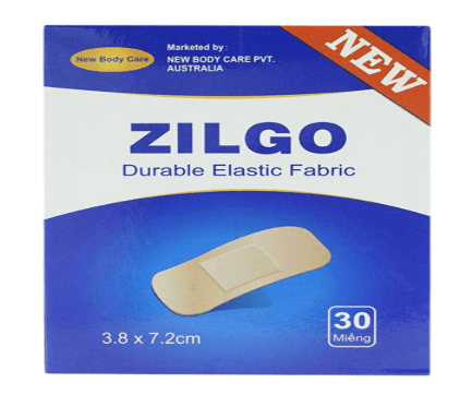 Băng cá nhân bản lớn zilgo 3.8x7.2cm (h/30m)