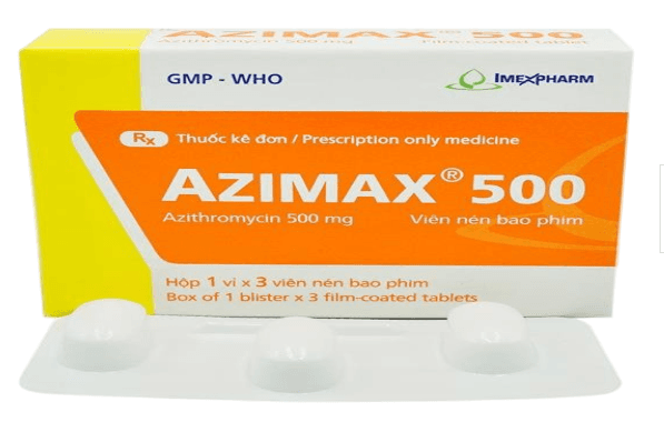 Azimax azithromycin 500mg imexpharm (h/3v)