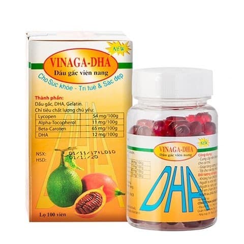 Dầu gấc Vinaga - DHA hộp 100v