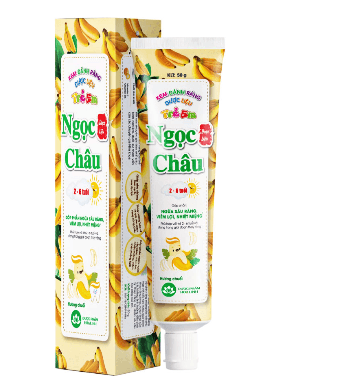 KĐR DL Ngọc Châu trẻ em cho trẻ từ 2 đến 6 tuổi hương chuối 50 g
