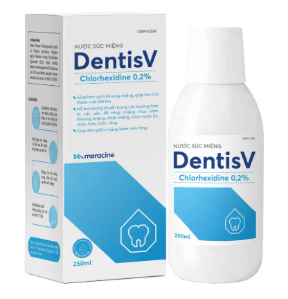 Nước súc miệng DentisV Chlorhexidine 0.2% (Hộp 1 lọ x 250ml)