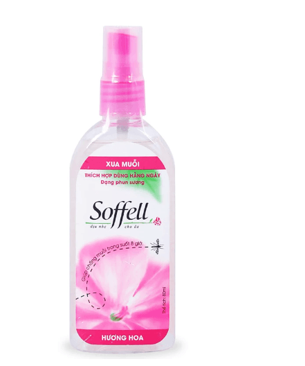 Phun sương xua muỗi Soffell 130 SL Mosquito Repellent, Floral 80ml