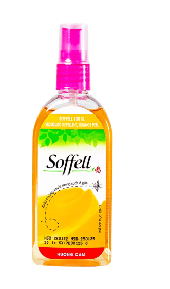 Phun sương xua muỗi Soffell 130 SL Mosquito Repellent, Orange Peel 80ml