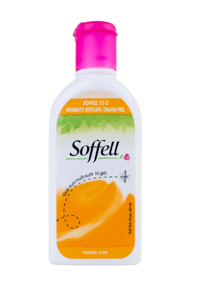 Kem xua muỗi Soffell 13 LT Mosquito Repellent, Orange Peel 60ml