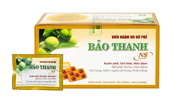 Viên ngậm ho bổ phế Bảo Thanh NS (hộp 100 viên (32h/thùng))