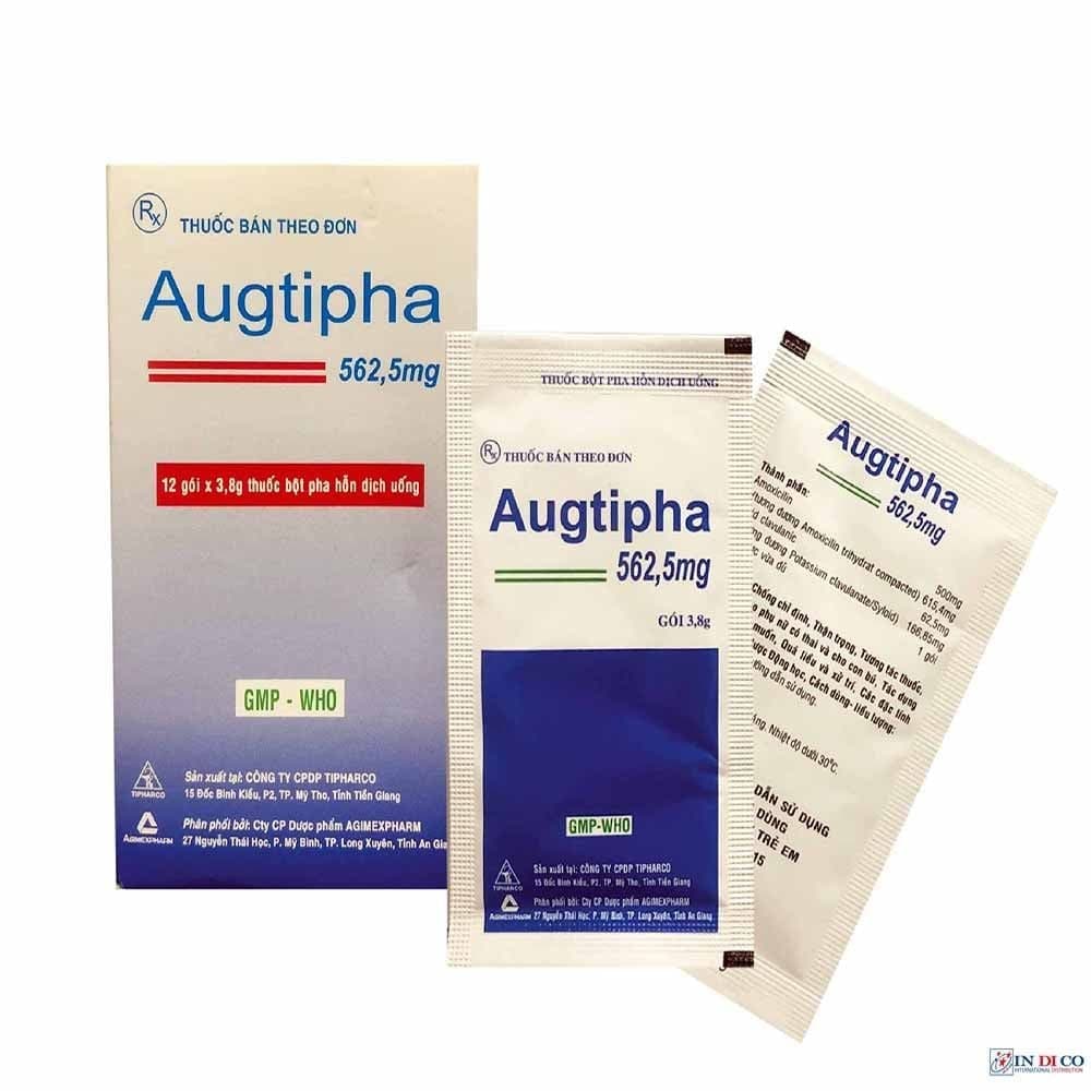 Augtipha 562.5mg gói tipharco (h/12g/3.8gr)