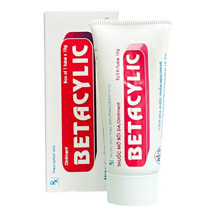 Thuốc mỡ bôi da betacylic mekophar (t/15gr)