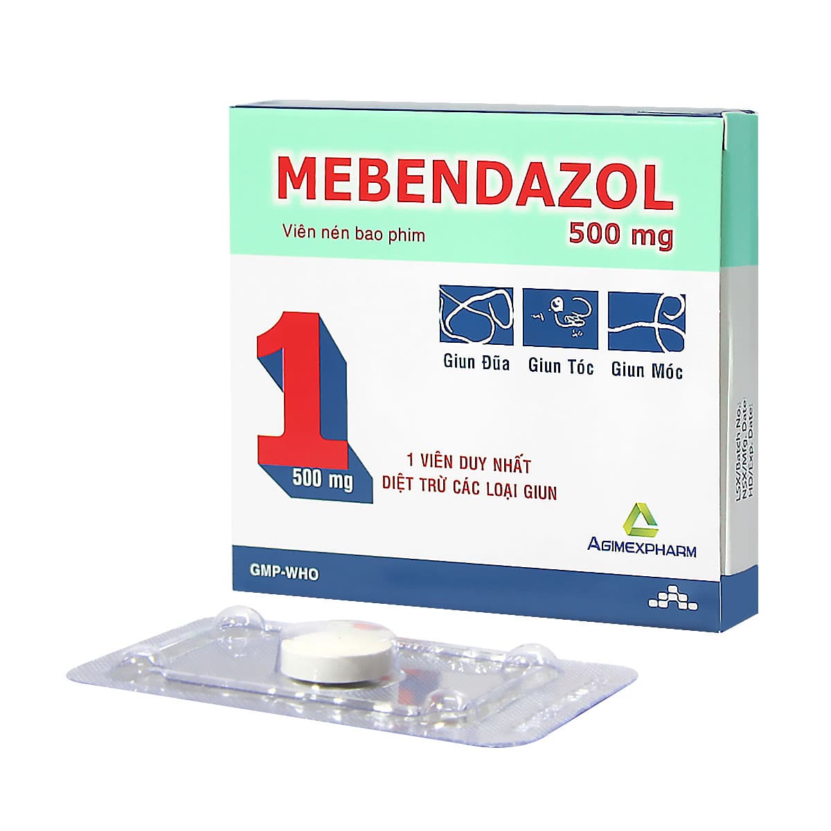 Mebendazol 500mg nhỏ Agimexpharm ( h/1v) - Q