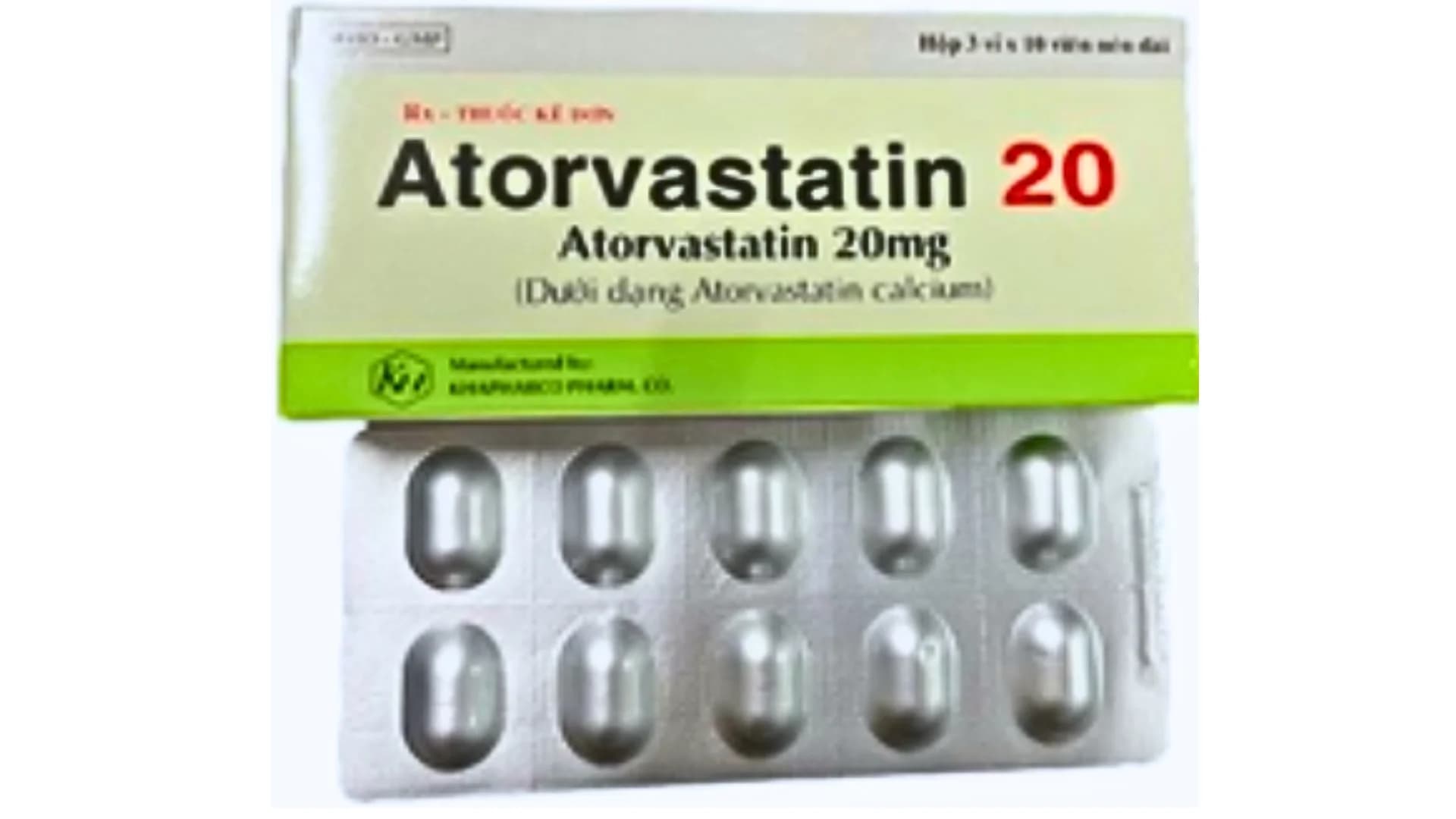 Atorvastatin 20mg nhôm khapharco (h/30v) - Q