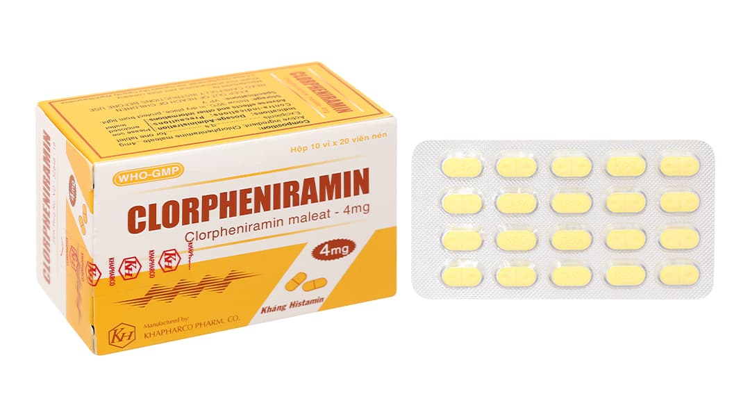 Clorpheniramin 4mg vỉ khapharco (h/200v) - Q