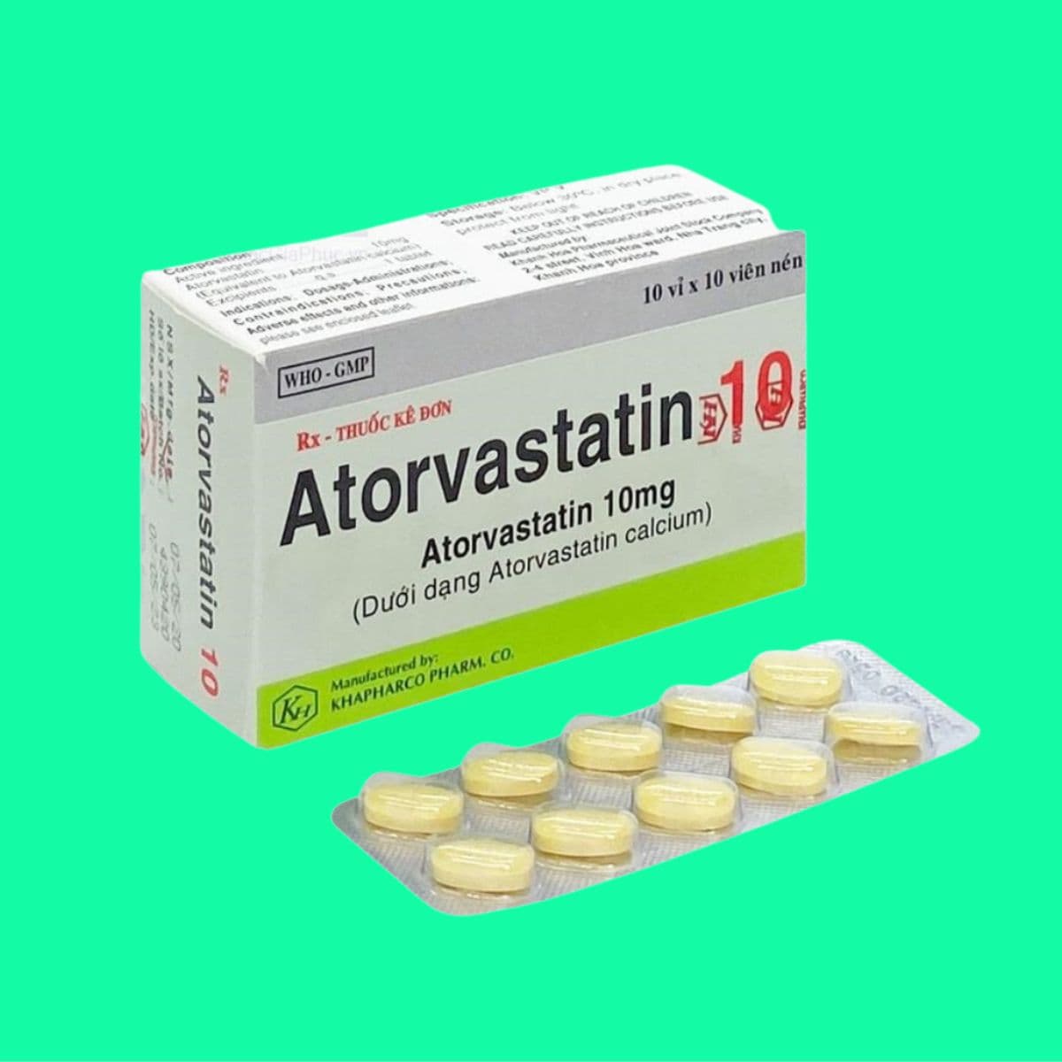 Atorvastatin 10mg khapharco (h/100v) - Q